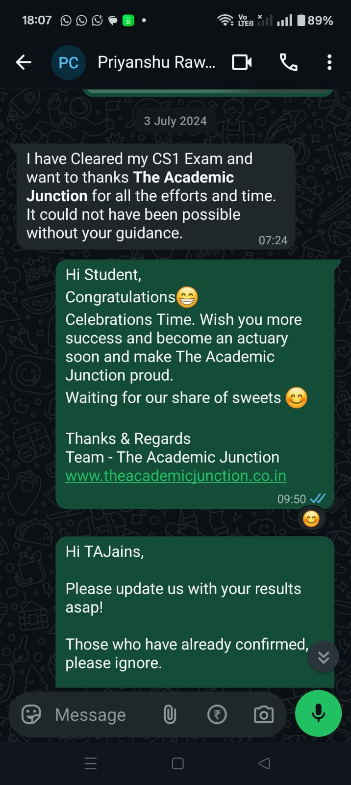 CS1 Student Testimonial